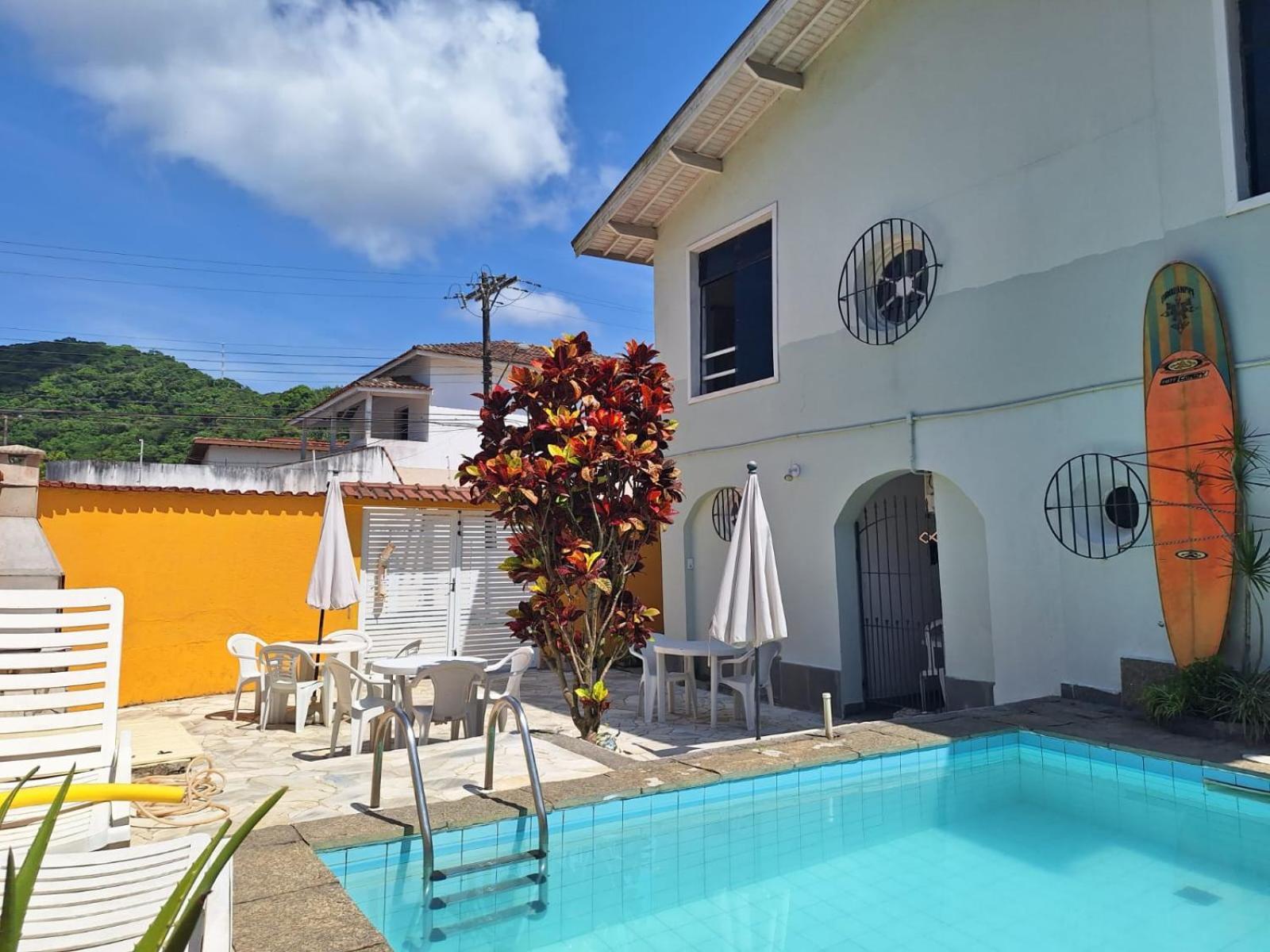 Pousada Casa Da Praia Гуаружа Экстерьер фото